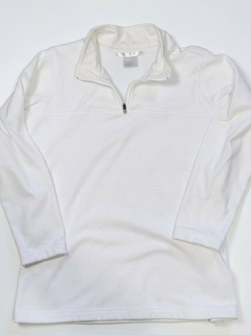 Nike Therma-FIT White Quarter-Zip Fleece Pullover Sweater Size Large